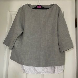 Cos gray and whit top size 34